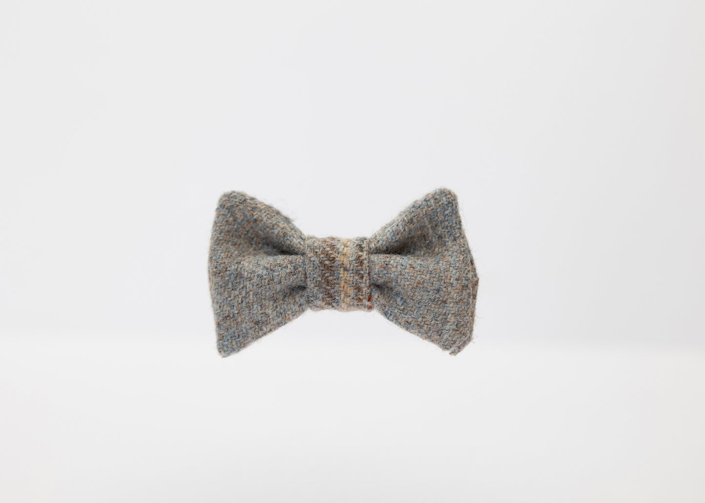 Grey Tweed puppy dog bow tie