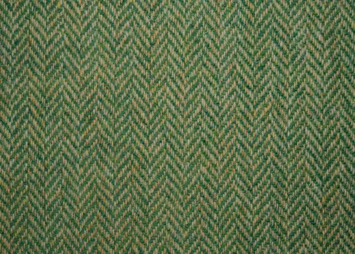 Green Herringbone Harris Tweed