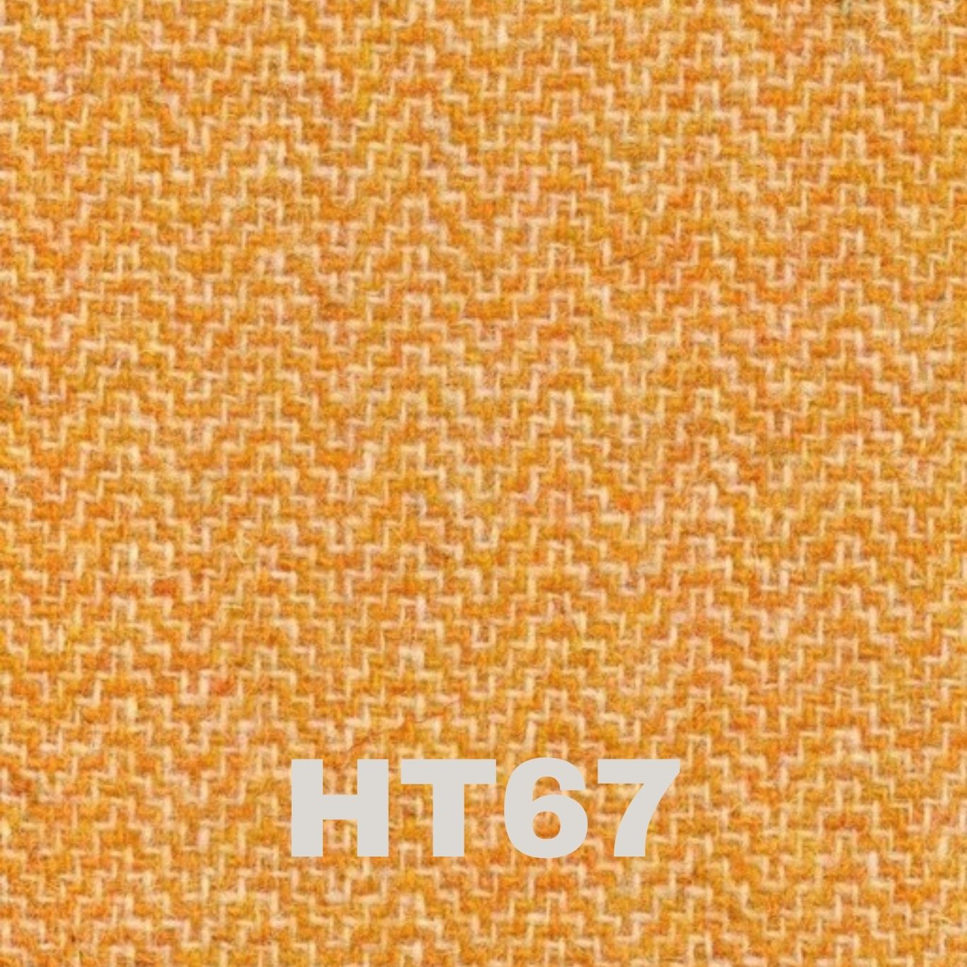 Close-up view of a textured orange Harris Tweed fabric, showcasing the intricate herringbone pattern, designed for the Malt Whisky Scented Soy Candle by Created By The Ridleys.