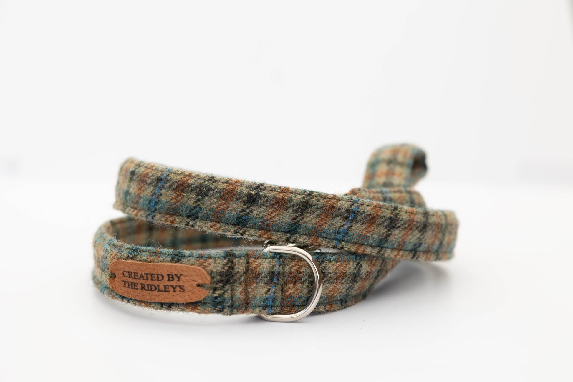 check tweed dog lead