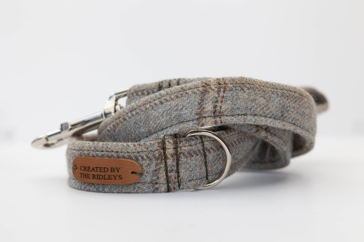 Grey Collar, Lead, Bow Tie and Poo Bag Holder Set