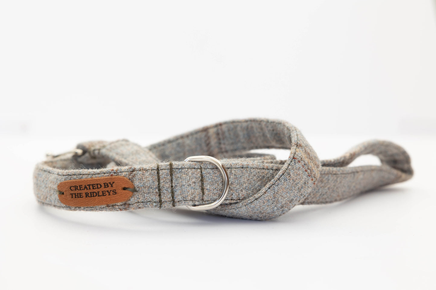 Grey Collar, Lead, Bow Tie and Poo Bag Holder Set