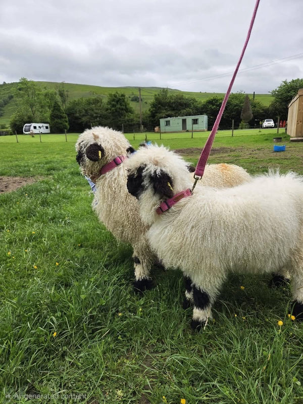 Dog Collars are not just for Dogs!!  Our sheep are rocking the pink