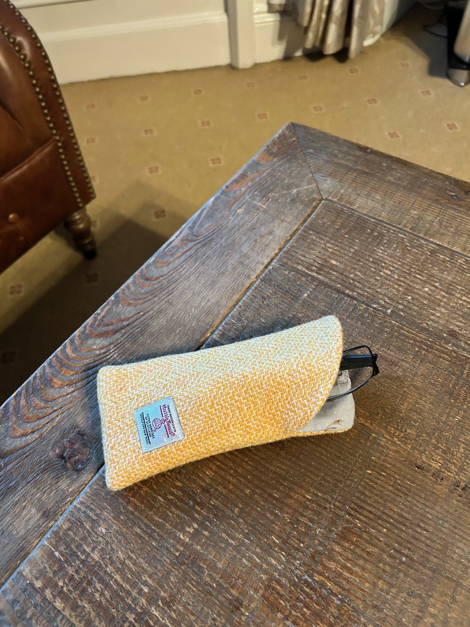 yellow glasses case
